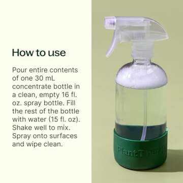 Plant Therapy Germ Fighter Blend All Natural Multi-Surface Cleaner Concentrate, Use to Clean Countertops, Stovetops, Tile, Microwave, 30 mL (2-Pack)