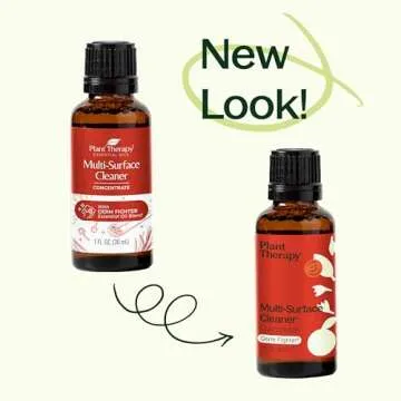 Plant Therapy Germ Fighter Blend All Natural Multi-Surface Cleaner Concentrate, Use to Clean Countertops, Stovetops, Tile, Microwave, 30 mL (2-Pack)