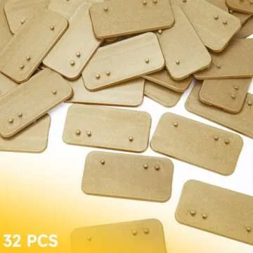 FIGURESLAB 32PCS, Star Was Black Series 6 inch Action Figure Stand, 1/12 Scale Figure Display Stand, Toy Support Feet Stands - Multi-Pegs - Square - Golden