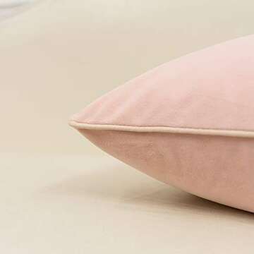 Avigers 20 x 20 Inches Pink White Gold Leather Striped Patchwork Velvet Cushion Case Luxury Modern Throw Pillow Cover Decorative Pillow for Couch Living Room Bedroom Car