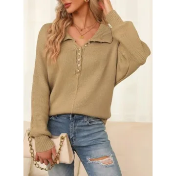 EVALESS Trendy Oversized Knit Sweater for Women