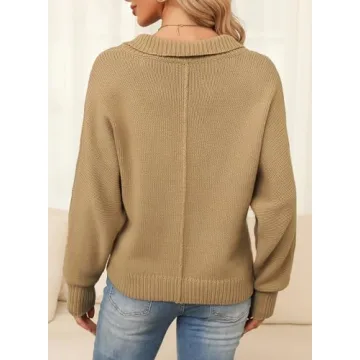 EVALESS Trendy Oversized Knit Sweater for Women