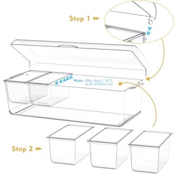 Chilled Condiment Tray with Accessories for Parties