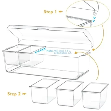 Chilled Condiment Tray with Accessories for Parties