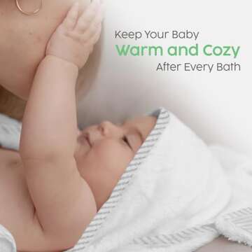 San Francisco Baby Towels for Newborn – Hooded Baby Towels, Baby Bath Towels Girl, Hooded Baby Towels Boy, Kids Bath Towels with Hood – White