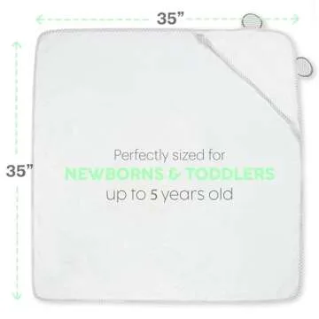 San Francisco Baby Towels for Newborn – Hooded Baby Towels, Baby Bath Towels Girl, Hooded Baby Towels Boy, Kids Bath Towels with Hood – White