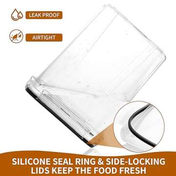 HKJ Chef Airtight Food Storage Containers 4 Pack