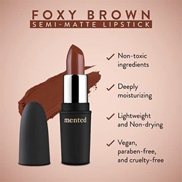 Foxy Brown Semi Matte Nude Lipstick - Vegan & Cruelty-Free | Mented