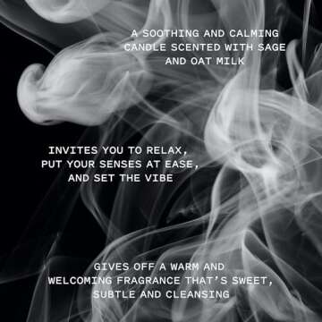 Keys Soulcare Sage + Oat Milk Candle, Single-Wick Home Fragrance, Calming + Relaxing Scent for Body & Mind, Soy Wax, Vegan, Cruelty-Free, 7.5 Oz