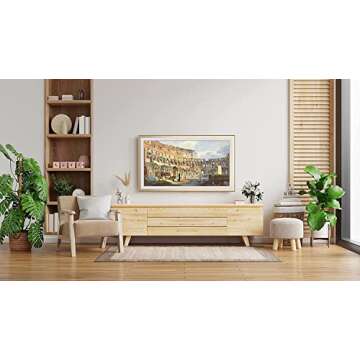 Frame My TV Deco TV Frames Alloy Scoop - Pale Gold Bezel Compatible ONLY with Samsung The Frame TV (...