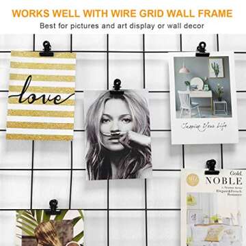 Coideal Black Small Bull Clips - 30 Pack Mini Metal Hinge Clips Tiny Binder Paper Clamps for Tags Ba...