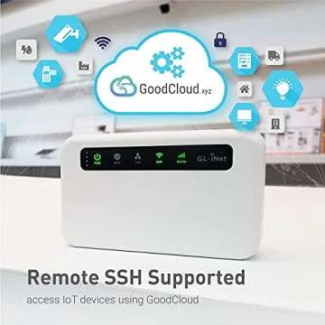 GL.iNet GL-XE300 (Puli) 4G LTE Industrial IoT Gateway, T-Mobile Only, Router/Access Point/Extender/WDS, OpenWrt, 5000mAh Battery, OpenVPN, Remote SSH, WPA3, IPv6 (EC25-AF), for North America only