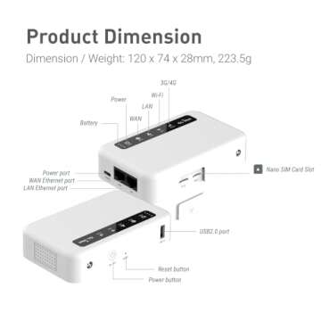 GL.iNet GL-XE300 (Puli) 4G LTE Industrial IoT Gateway, T-Mobile Only, Router/Access Point/Extender/WDS, OpenWrt, 5000mAh Battery, OpenVPN, Remote SSH, WPA3, IPv6 (EC25-AF), for North America only