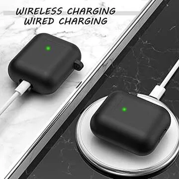 LELONG Airpods Case Cover - Soft Silicone & Keychain