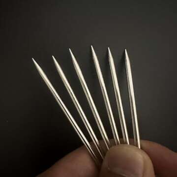 10" Professional Upholstery Needle 3mm Thickness, Big Eye Hand Sewing Needles for Stitching and Craf...