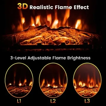 GOFLAME Cozy Electric Fireplace with Remote Control