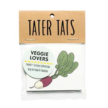Tater Tats Veggie Lovers Pack: 20 Delightful Temporary Vegetable Tattoos