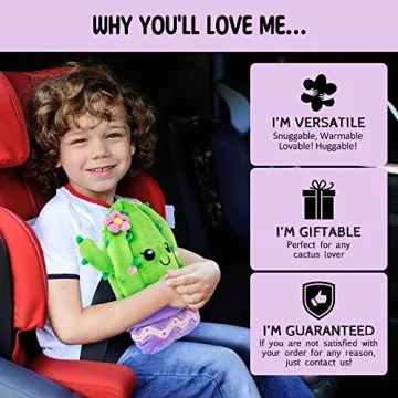 Cactus Microwavable Unscented Heating Pad for Women and Kids- Cute Soft Cozy Pillow Plush Heatable Warm Stuffed Animals - Kawaii Hot and Cold Plushie Food Toy - Cactus Gifts for Girls and Boys