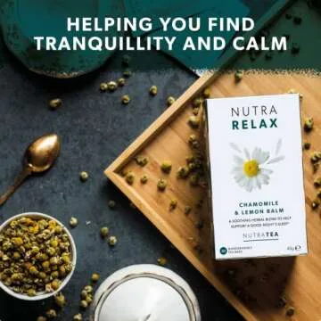 NUTRARELAX - Sleep Tea | Anxiety Tea | Calming Tea – For Relieving Stress & A Good Night’s Sleep – Includes Chamomile, Lemon Balm and Passionflower - 20 Enveloped Tea Bags - by Nutra Tea - Herbal Tea