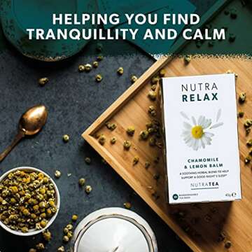 NUTRARELAX - Sleep Tea | Anxiety Tea | Calming Tea – For Relieving Stress & A Good Night’s Sleep – Includes Chamomile, Lemon Balm and Passionflower - 20 Enveloped Tea Bags - by Nutra Tea - Herbal Tea