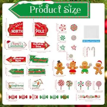 Moinchore 53 Pcs Christmas Bulletin Board Set - North Pole Decor for Classroom