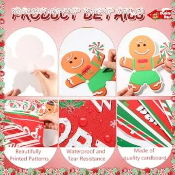 Moinchore Christmas Bulletin Board Set 53 Pcs for Holiday Decor