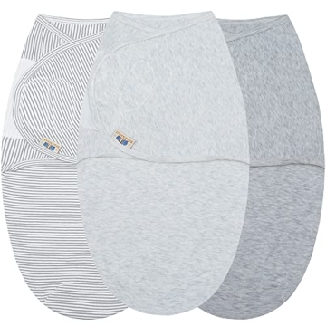 BlueSnail Adjustable Baby Cotton Swaddle Wraps - Ultra Soft Newborn Essentials