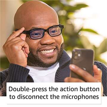 Echo Frames (2nd Gen) | Smart audio glasses with Alexa | Classic Black with new blue-light-filtering lenses