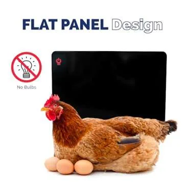 Cozy Products Cozy Coop, Chicken Coop Heater, Flat-Panel Radiant Heater with Thermal Protector, Energy-Efficient, Easy to Install, Ideal for Small Animals, 200 Watts, Black