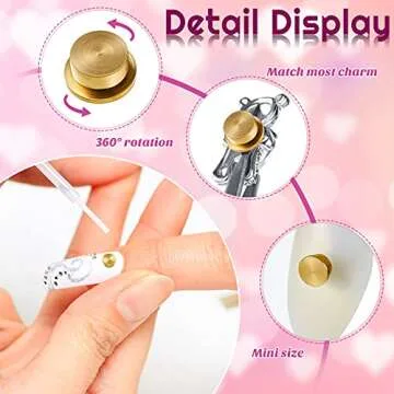 30 Spinning Nail Charms for Unique Nail Art Designs