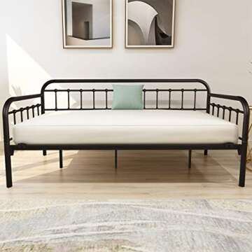 HOMERECOMM Heavy-Duty Metal Daybed Frame for Twin Beds