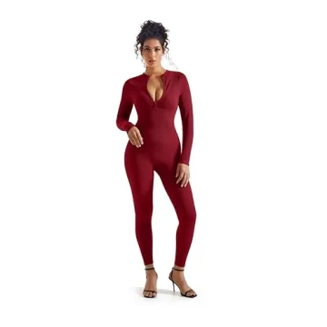 SUUKSESS Long Sleeve Ribbed Jumpsuit - Sexy & Comfortable