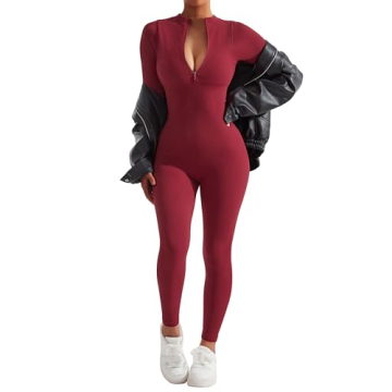 SUUKSESS Long Sleeve Ribbed Jumpsuit - Sexy & Comfortable