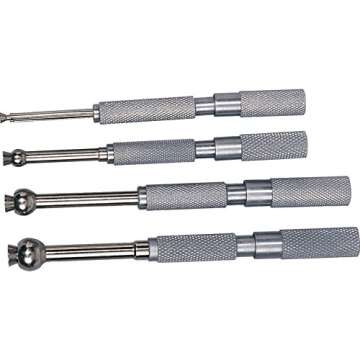 PMD Products 4pc Small Hole Gauge Set 1/8" to 1/2" (3mm to 13mm) - Precision Tools for Exact Measure...