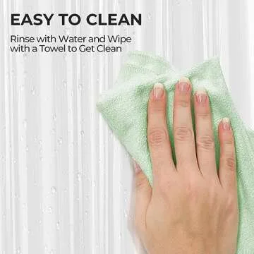 AmazerBath Shower Curtain Liner 2 Pack, 72 x 84 Inches PEVA Plastic Shower Liner with 3 Weighted Stones and 12 Rustproof Metal Grommet, Lightweight Waterproof Shower Curtain - Clear