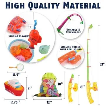 CozyBomB™ Magnetic Fishing Game - Fun Bath Toy for Kids