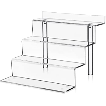 YIDITTHOPE 12 Inch Acrylic Shelf, 4 Tier Perfume Organizer and Cologne Organizer, Funko POP Shelves ...