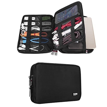 BUBM Double Layer Electronic Accessories Organizer, Travel Gadget Bag for Cables, USB Flash Drive, P...