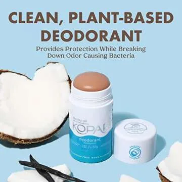 Kopari Aluminum Free Coconut Deodorant - Non-Toxic & Clean Plant-Based 2 Pack