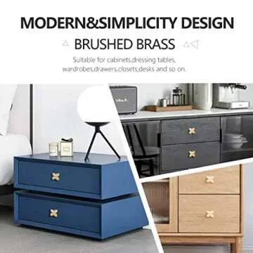 Attega Gold Knobs for Dresser - Vintage Brass Pulls