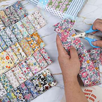 45PCS Jelly Roll Fabric Strips for Quilting and Crafts