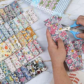 45PCS Jelly Roll Fabric Strips for Quilting and Crafts