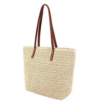 Naimo Women Straw Shoulder Bag for Chic Summer Style