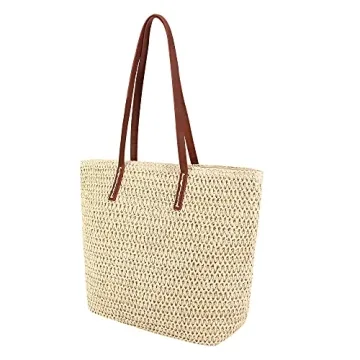 Naimo Women Straw Shoulder Bag for Chic Summer Style