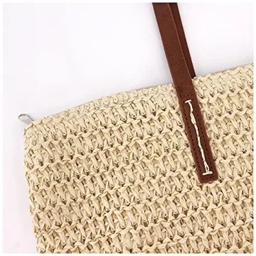 Naimo Women Straw Shoulder Bag for Chic Summer Style
