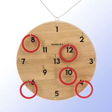 SUNGIFT Hook and Ring Toss Game for Fun Family Entertainment