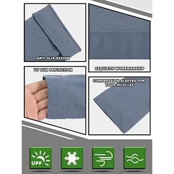 Foaincore 4 Pairs Plus Size Cooling Arm Sleeves Sun Sleeves Men Women UV Sun Protection Sleeves Oversized Compression Sleeves(Multiple)