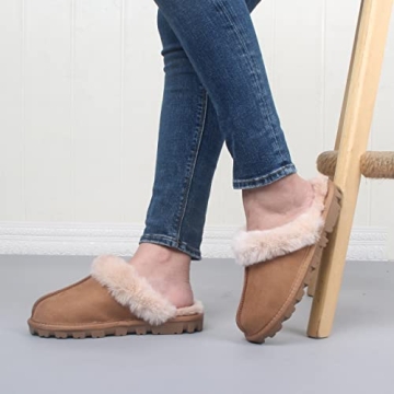 EZSURF Women's Cozy Fuzzy Slippers for Indoor/Outdoor Use