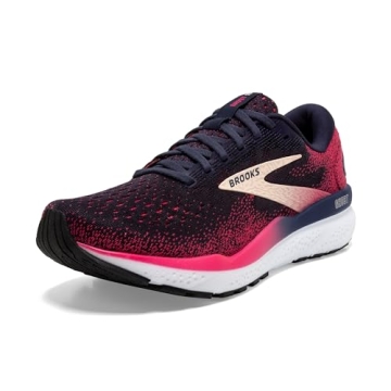 Brooks Women’s Ghost 16 Neutral Running Shoe - Peacoat/Raspberry/Apricot - 5 Medium