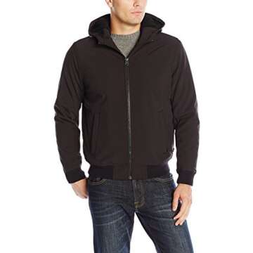 Levi's Men's Soft Shell Sherpa Lined Hoody Bomber Jacket
